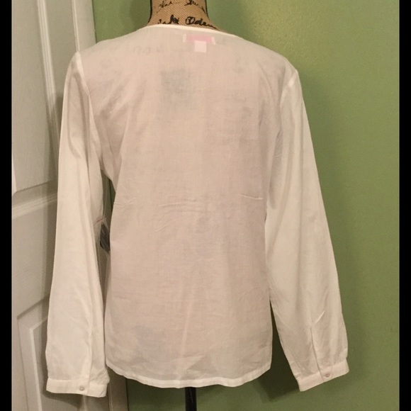 Cream Colored Peasant Top - Picture 2 of 2